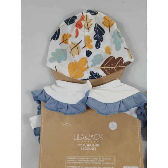 Lila & Jack Bibs Hat Headband 0-6 Months New Wit Tags - Picture 8 of 9